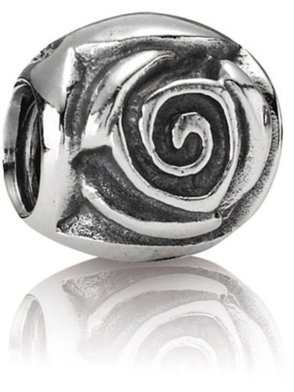 PANDORA Silver Rose Charm Authentic Sterling Silver Flower Bloom Beauty Love